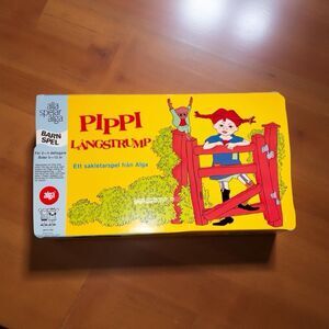 Vintage 1984 Pippi Longstocking "Pippi Langstrump" Danish Board Game  COMPLETE